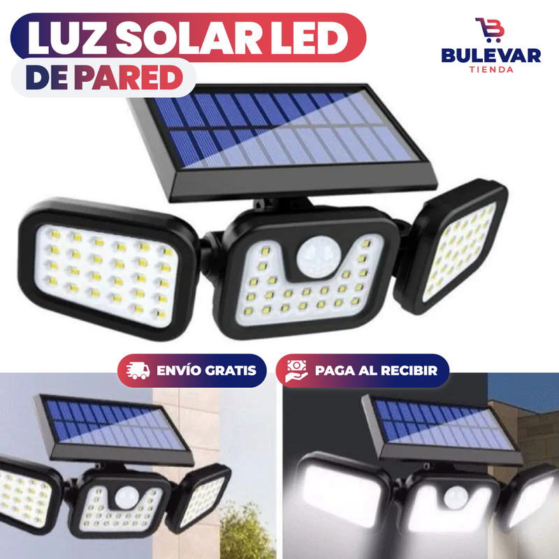 LUZ SOLAR LED DE PARED PARA EXTERIORES