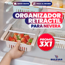 PROMO X3 CAJA ORGANIZADORA RETRÁCTIL PARA NEVERA