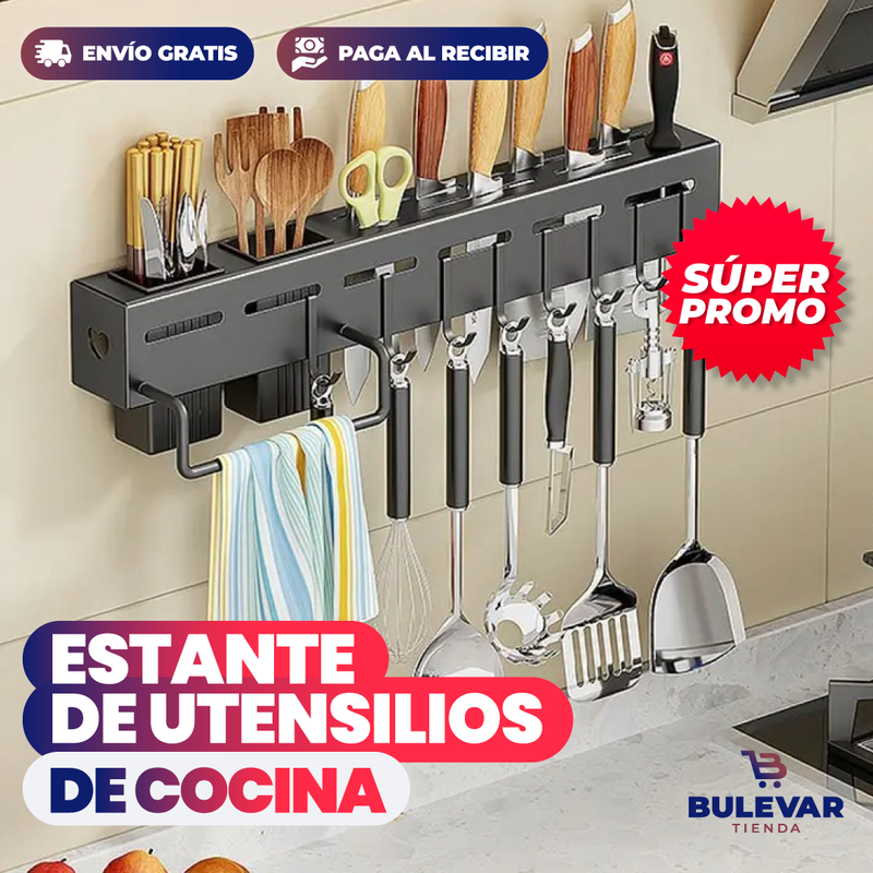 ESTANTE PARA CUCHILLOS Y UTENSILIOS DE COCINA