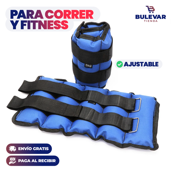 PESAS TOBILLERAS AJUSTABLES 5Kg