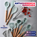 SET UTENSILIOS DE SILICONA PARA COCINA 12 PIEZAS RESISTENTE AL CALOR