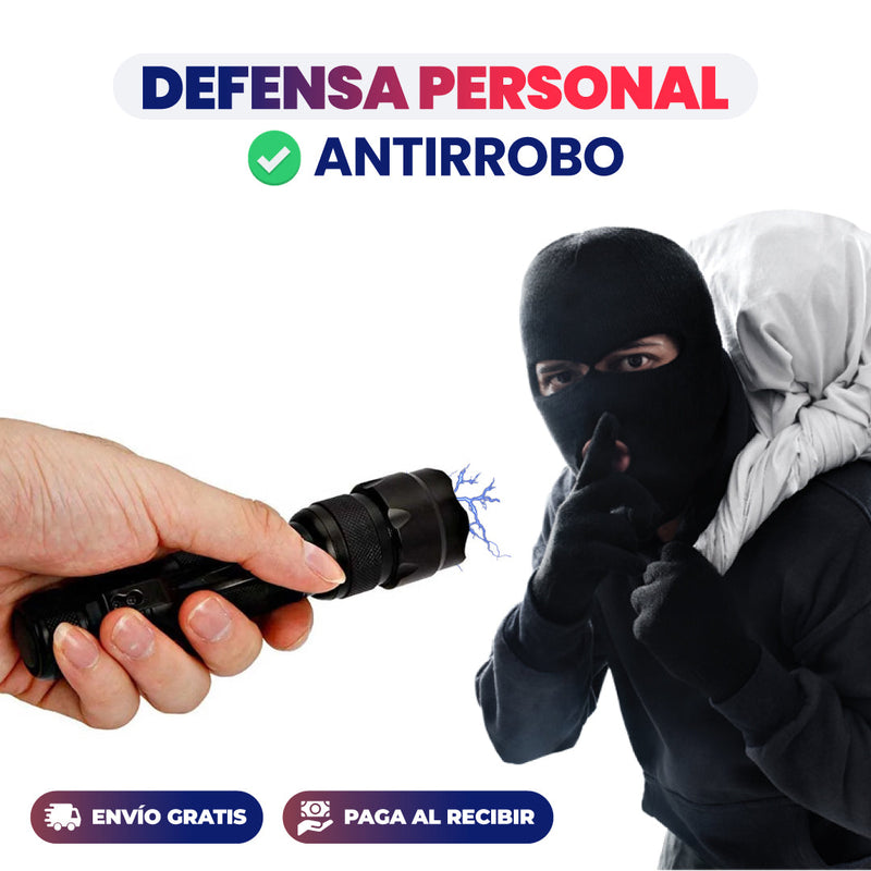LINTERNA CON TASER ANTIRROBO