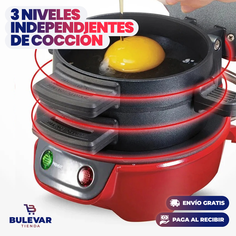 MÁQUINA ELÉCTRICA DE HAMBURGUESAS Y DESAYUNOS