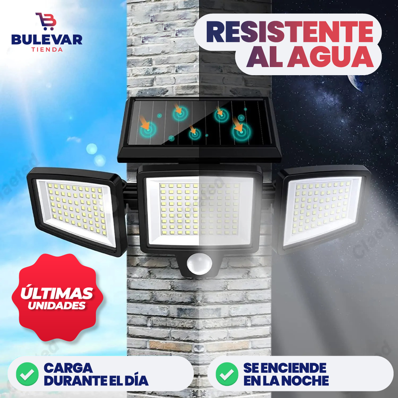 LUZ SOLAR LED DE PARED PARA EXTERIORES
