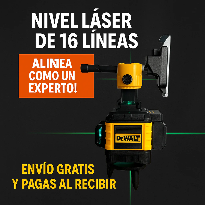 Nivel Láser DeWALT 16 Líneas Autonivelante