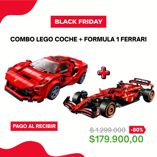 COMBO LEGO COCHE + FORMULA 1 FERRARI (BLACK FRIDAY)