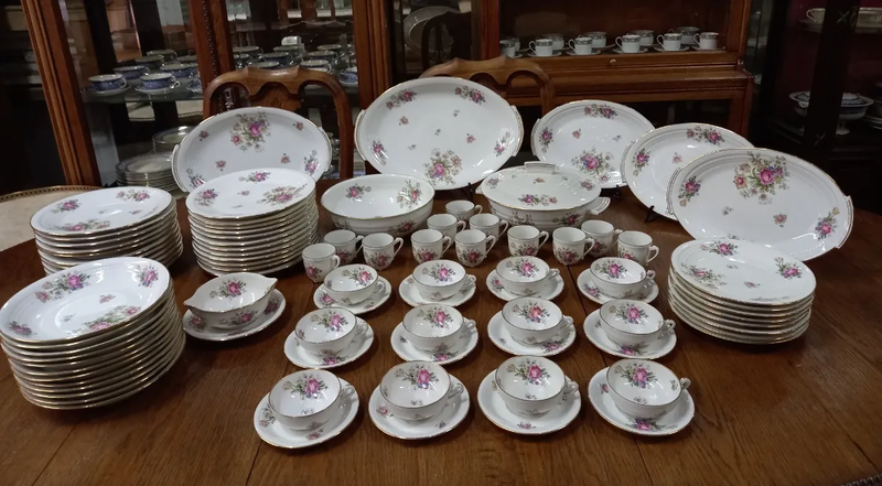 Vajilla Premium Limoges en Porcelana Blanca, 48 Piezas